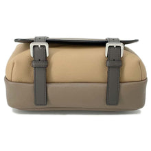 Load image into Gallery viewer, LOEWE military messenger bag Brown/Beige313.53BU20 Leather Size XS
