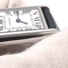 将图像加载到图库查看器中，CARTIER tank mast SM W22mm×H29.5mm Stainless Steel Leather Silver DialWSTA0042
