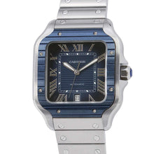 Load image into Gallery viewer, CARTIER Santos de Cartier W39.8mm Stainless Steel Blue DialWSSA0048
