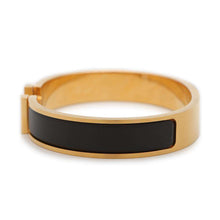 将图像加载到图库查看器中，HERMES ClicHH Bracelet Size T5 Black Metal Enamel
