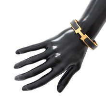 Load image into Gallery viewer, HERMES ClicHH Bracelet Size T5 Black Metal Enamel
