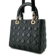 将图像加载到图库查看器中，Dior Lady Dior 2WAYHandbag BlackM0565ONGE Lambskin Size Medium
