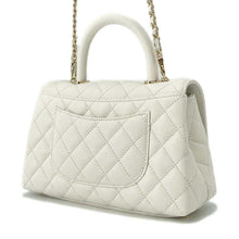 将图像加载到图库查看器中，CHANEL Coco Handle 2WAYHandbag WhiteA92990 Caviar Leather Size XS
