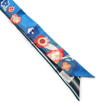 Load image into Gallery viewer, FENDI Lappy Flower Pattern Scarf Blue/MulticolorFXT011 Silk100%
