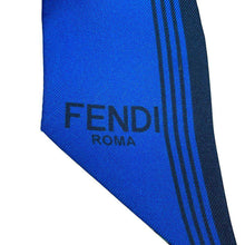 Load image into Gallery viewer, FENDI Lappy Flower Pattern Scarf Blue/MulticolorFXT011 Silk100%
