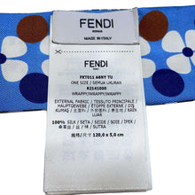 Load image into Gallery viewer, FENDI Lappy Flower Pattern Scarf Blue/Brown/MulticolorFXT011 Silk100%
