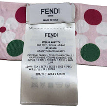 Load image into Gallery viewer, FENDI Lappy Flower Pattern Scarf Pink/MulticolorFXT011 Silk100%
