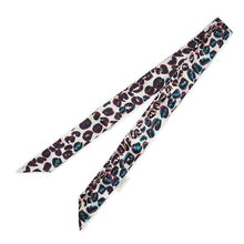 Load image into Gallery viewer, FENDI Lappy Leopard Pattern Scarf White/MulticolorFXT011 Silk100%
