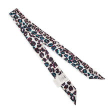 Load image into Gallery viewer, FENDI Lappy Leopard Pattern Scarf White/MulticolorFXT011 Silk100%
