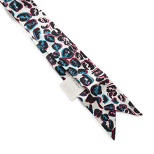 Load image into Gallery viewer, FENDI Lappy Leopard Pattern Scarf White/MulticolorFXT011 Silk100%
