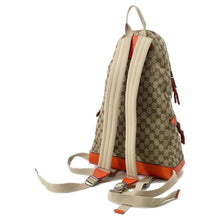 将图像加载到图库查看器中，GUCCI GG Supreme The North Face Collaboration Backpack Beige/Orange650288 Canvas Leather
