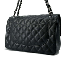 Load image into Gallery viewer, CHANEL Matelasse W Chain W Flap Shoulder Bag BlackA58600 Caviar Leather Size 30
