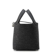 将图像加载到图库查看器中，HERMES Picotin Lock Grimoyan / Black Felt Swift Leather Size PM
