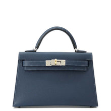 将图像加载到图库查看器中，HERMES Mini Kelly Do Blue de Prusse Epsom
