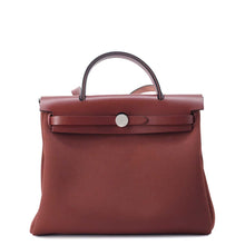 将图像加载到图库查看器中，HERMES Herbag zip Rouge H Toile H Vache Hunter Leather Size PM
