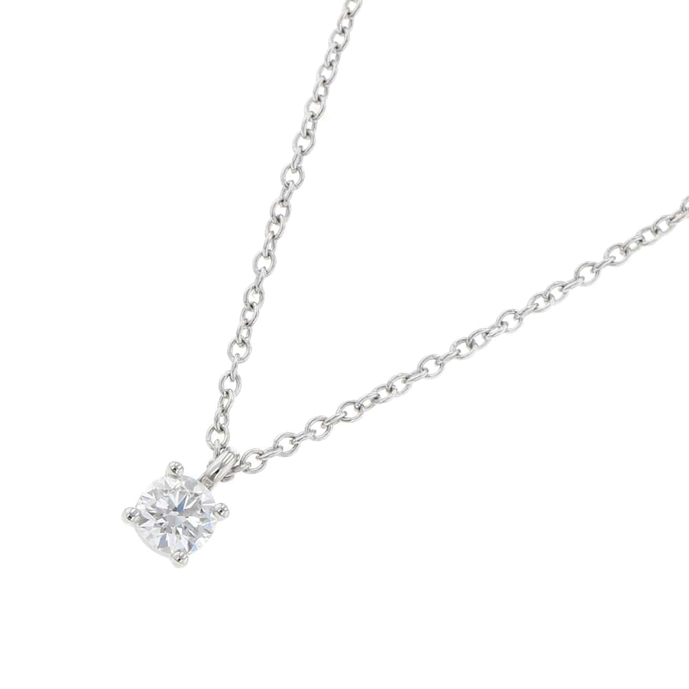 TIFFANY&Co. Solitaire Necklace60007525 Pt950