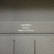 将图像加载到图库查看器中，HERMES Citizen twill long Gris Meyer Epsom
