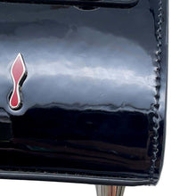 将图像加载到图库查看器中，Christian Louboutin Paloma Handbag Black/Red1215050 Patent Leather Size Nano
