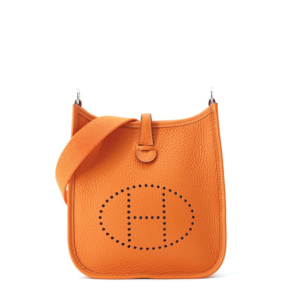 HERMES Evelyne Orange Taurillon Clemence Size TPM