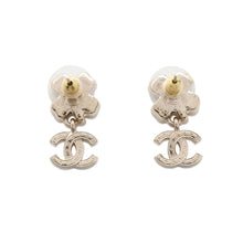 将图像加载到图库查看器中，CHANEL Clover Earrings Champagne GoldABF239 Metal Rhinestone
