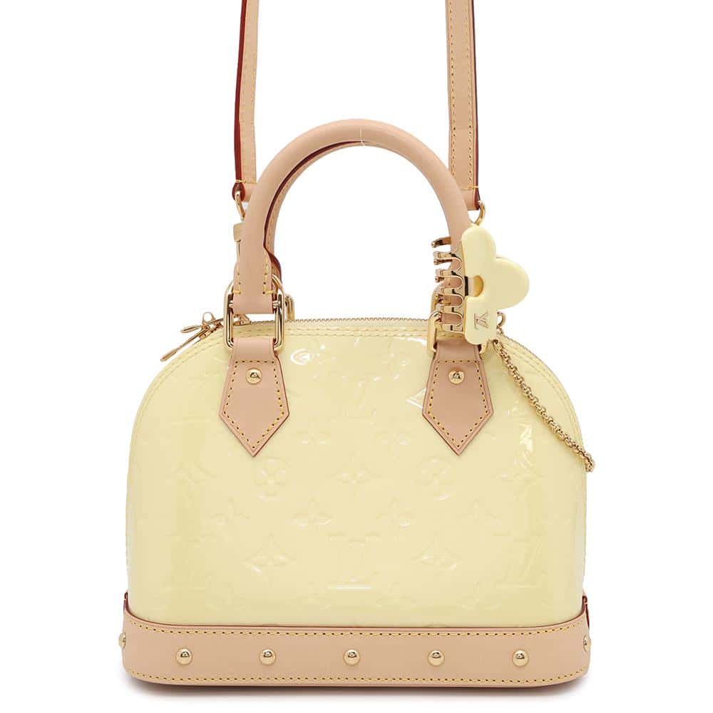 LOUIS VUITTON Alma YellowM24063 Monogram Vernis Leather Size BB