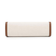 将图像加载到图库查看器中，JIMMY CHOO VARENNE POUCH Natural/Brown Canvas Leather
