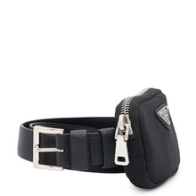 将图像加载到图库查看器中，PRADA Belt with Pouch Size 75 Black1CM237 Leather Nylon
