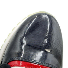 Load image into Gallery viewer, LOUIS VUITTON America&#39;s Cup 2017 Sneakers Black/White Patent Leather Nylon Canvas Size 5
