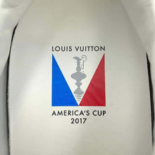 Load image into Gallery viewer, LOUIS VUITTON America&#39;s Cup 2017 Sneakers Black/White Patent Leather Nylon Canvas Size 5
