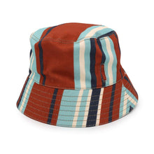 将图像加载到图库查看器中，PRADA Bucket hat with pouch Size L Brown/Light Blue/White2HC282 Cotton100%
