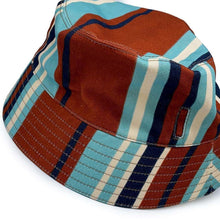 将图像加载到图库查看器中，PRADA Bucket hat with pouch Size L Brown/Light Blue/White2HC282 Cotton100%
