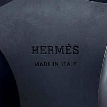 Load image into Gallery viewer, HERMES Derby Spicy Booties Black Goatskin Leather Canvas Size 39
