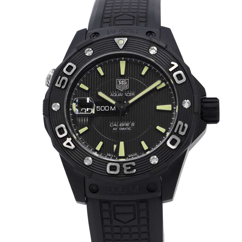 TAG HEUER Aquaracer Caliber 5 Full Black W43mm TI Rubber Black DialWAJ2180