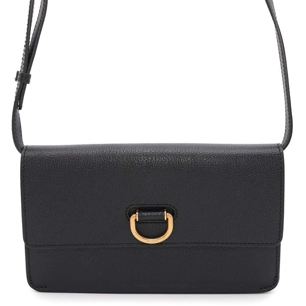 BURBERRY Shoulder wallet Black Leather