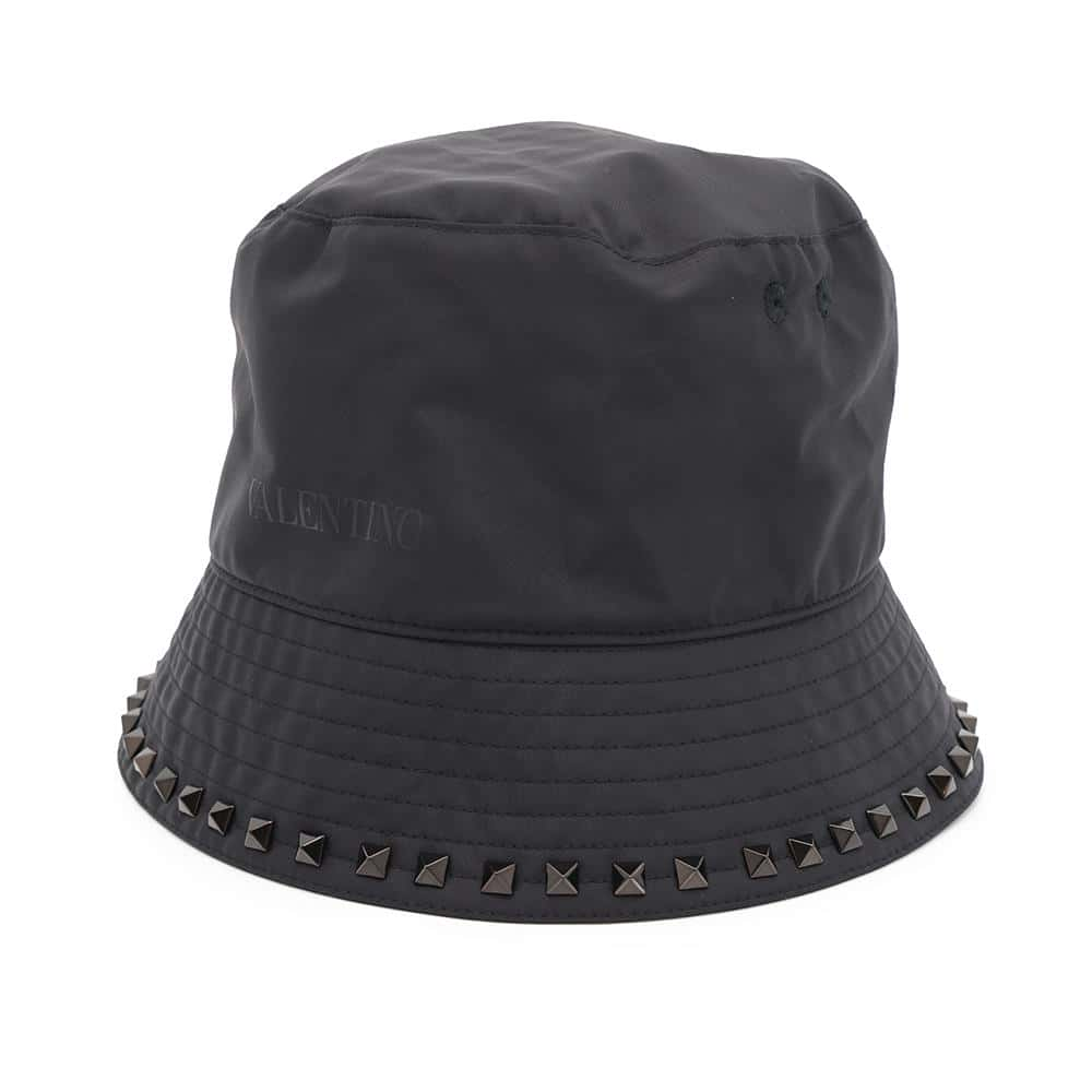 Valentino Garavani Studded hat Size 57 Black2Y2HGA32UZF Polyester100%