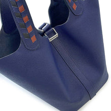 Load image into Gallery viewer, HERMES Picotin Lock Tresage Blue Encre/Brique/Black Epsom Size PM
