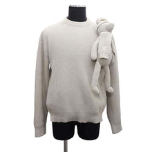 将图像加载到图库查看器中，LOUIS VUITTON 21Stainless Steel Stitched Teddy Pullover Size S Beige1A8P3Z Cotton56% Polyester44%
