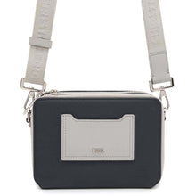 将图像加载到图库查看器中，Dior Double Zip Pocket Shoulder Bag Navy/Gray2PUBC120GBC Leather
