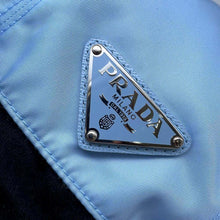 将图像加载到图库查看器中，PRADA Re-Nylon Baseball Cap Size M Light Blue2HC274 Nylon100%
