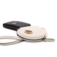 Load image into Gallery viewer, GUCCI GG Marmont Coin purse White/Black698787 Leather
