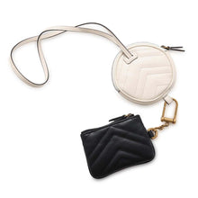 Load image into Gallery viewer, GUCCI GG Marmont Coin purse White/Black698787 Leather
