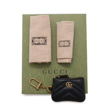 Load image into Gallery viewer, GUCCI GG Marmont Coin purse White/Black698787 Leather
