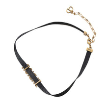 Load image into Gallery viewer, Dior JaDior Choker Antique Gold/BlackN0681ADRMT Metal Grosgrain Ribbon
