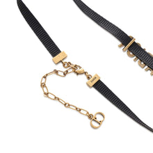 将图像加载到图库查看器中，Dior JaDior Choker Antique Gold/BlackN0681ADRMT Metal Grosgrain Ribbon
