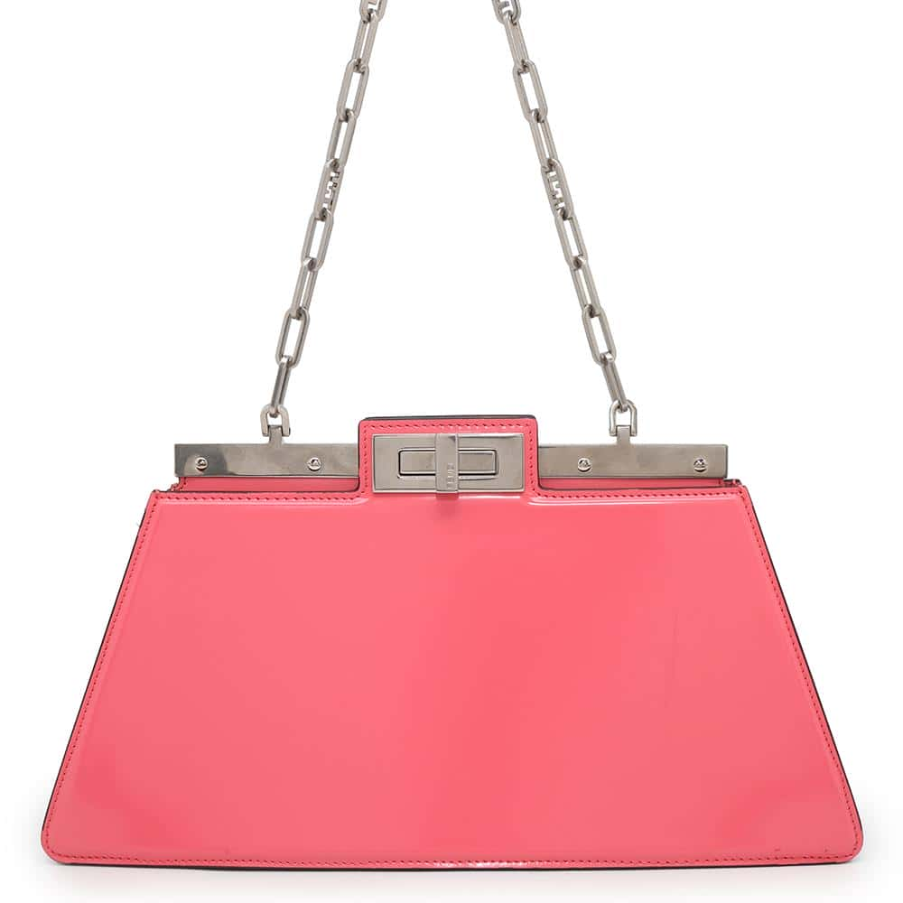 FENDI Peekaboo Cut Pink8BN340 BrushedLeather Size Medium