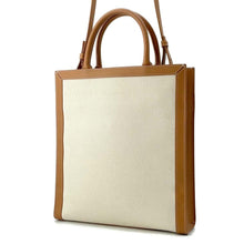 将图像加载到图库查看器中，CELINE Vertical Cover 2WAY Shoulder Natural/Tan192082BNZ.02NT Canvas Leather Size Small
