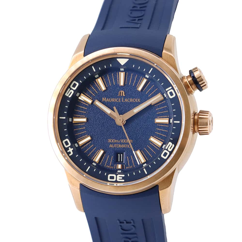 MAURICE LACROIX Pontus S diver W42mm Bronze Rubber Blue DialPT6248-BRZ0B-430-4