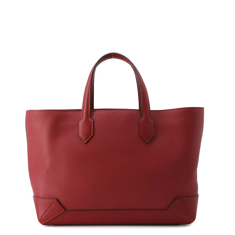 HERMES Maxibox Cabas Rouge Grenat Evercolor Epsom