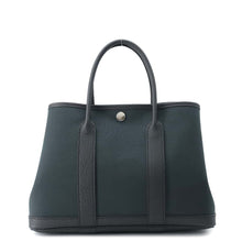 将图像加载到图库查看器中，HERMES Garden Party Vert Chypre/Black Toile Officier Negonda Leather Size TPM
