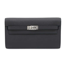 将图像加载到图库查看器中，HERMES Kelly wallet long to go Black Epsom
